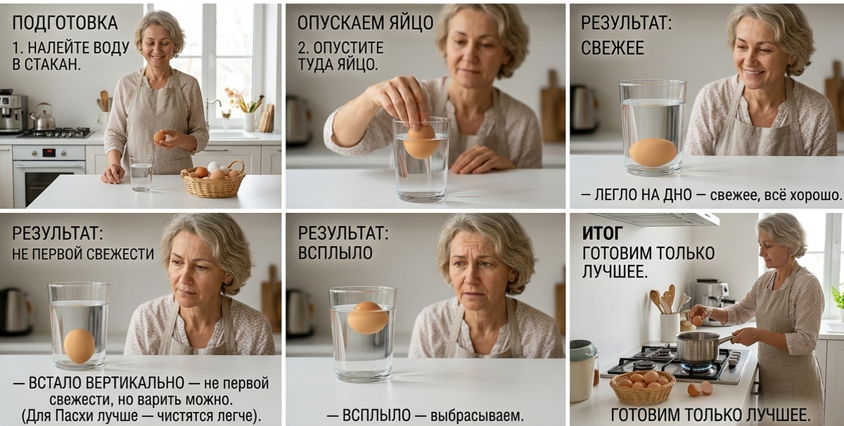 Тест на свежесть яиц