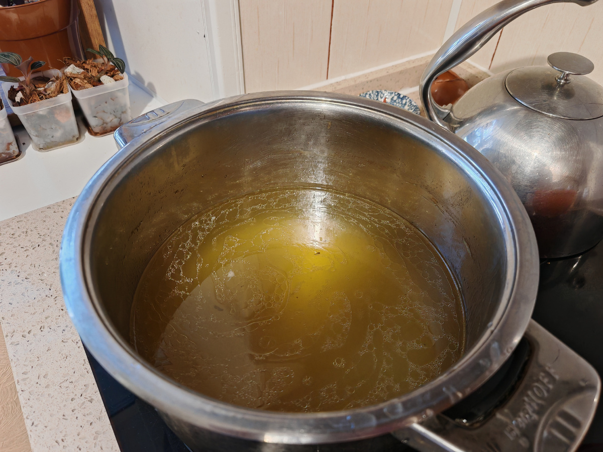 Осталось процедить.