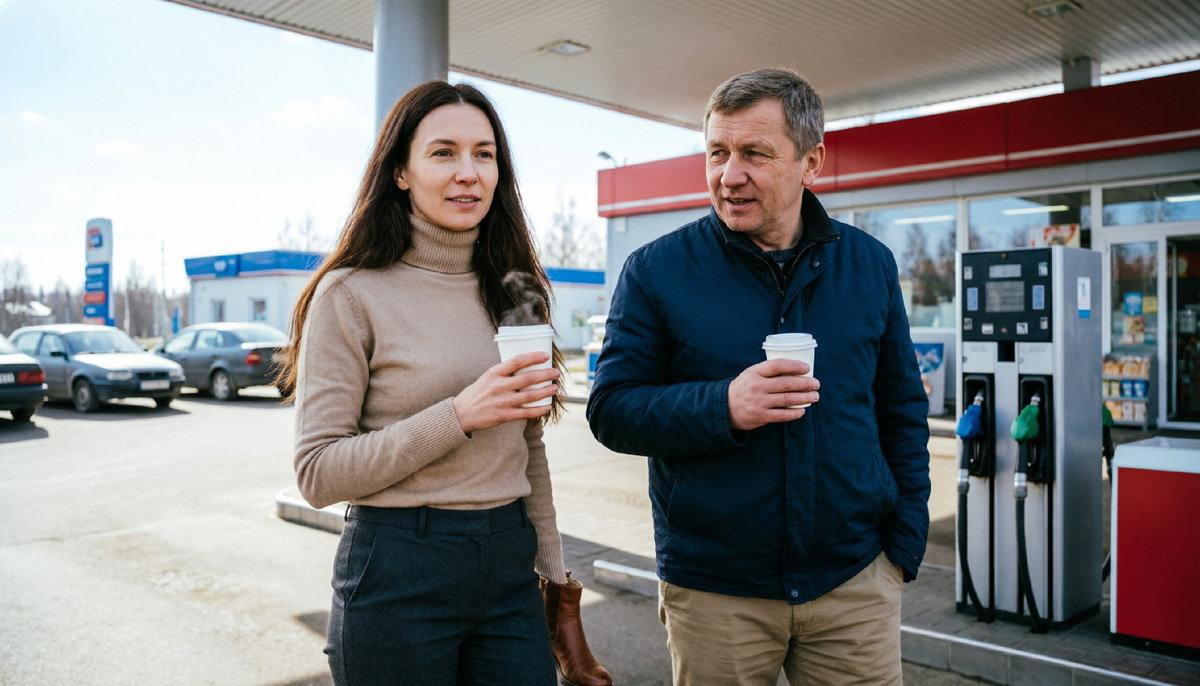 История Виталия и Юлии: он — прагматик, она — романтик. Они встретились на заправке в дождливый вторник и два года учились слышать друг друга. Ссоры, недопонимание, разница в возрасте — всё это стало не преградой, а фундаментом для семьи, где сегодня подрастают двое сыновей. Рассказ о том, что настоящая любовь не бывает случайной.

