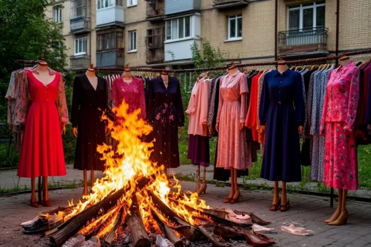    Комсомольчанин отомстил своей бывшей сжиганием платьев