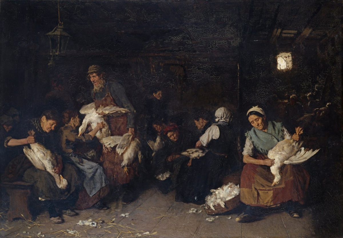 «Женщины, ощипывающие гусей» Макс Либерман, 1872 Холст, масло