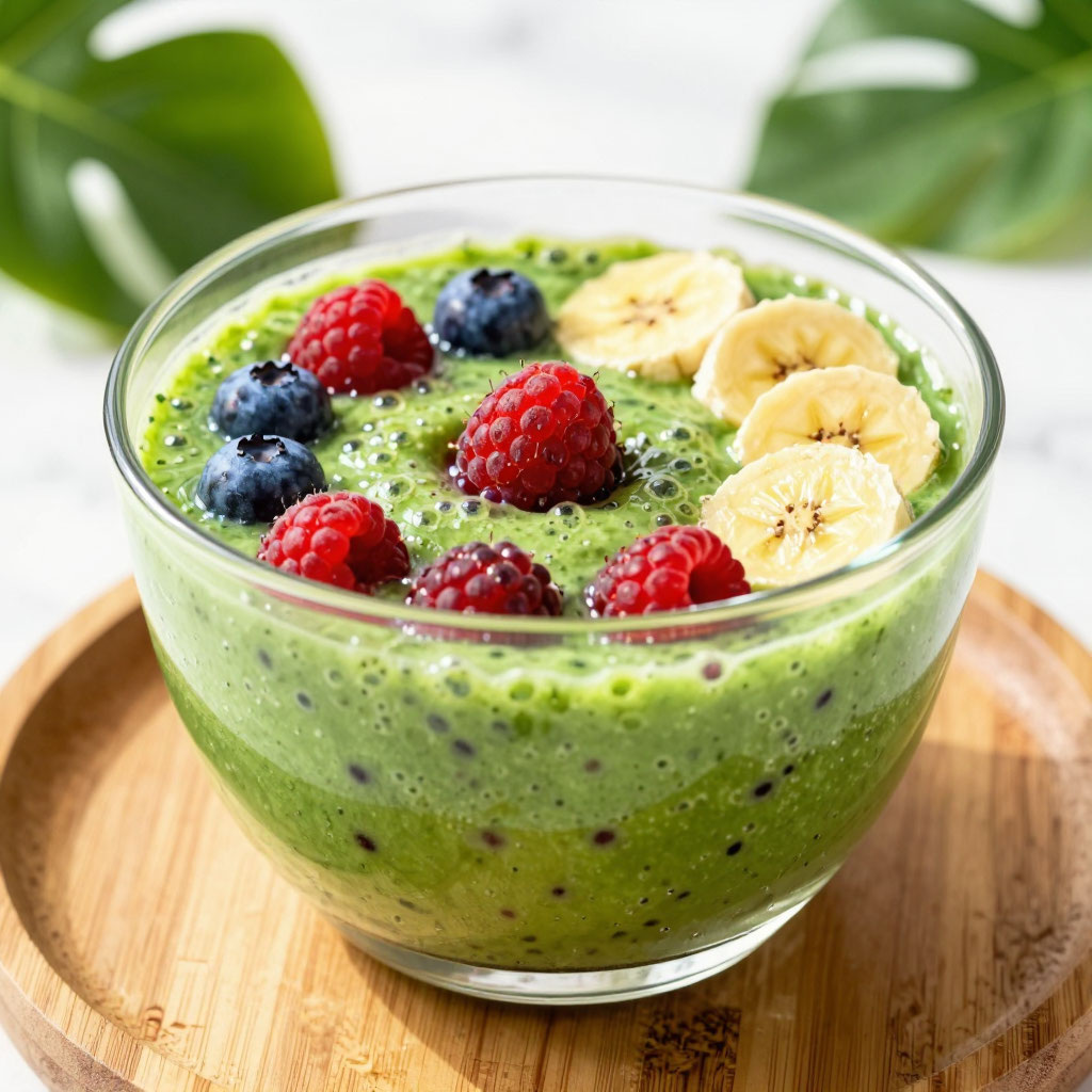 Смузи‑боул с бананом и ягодами