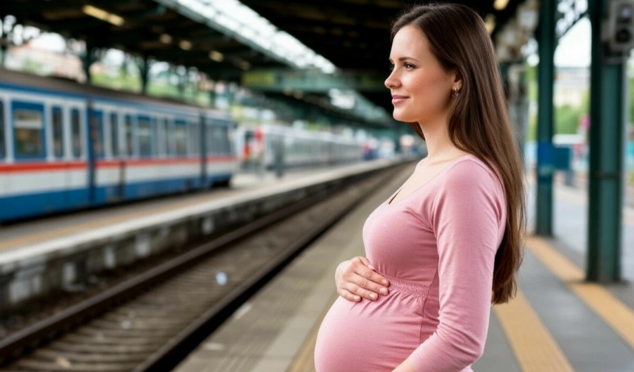 Увидела на вокзале, как беременная блондинка бросилась её мужу на шею