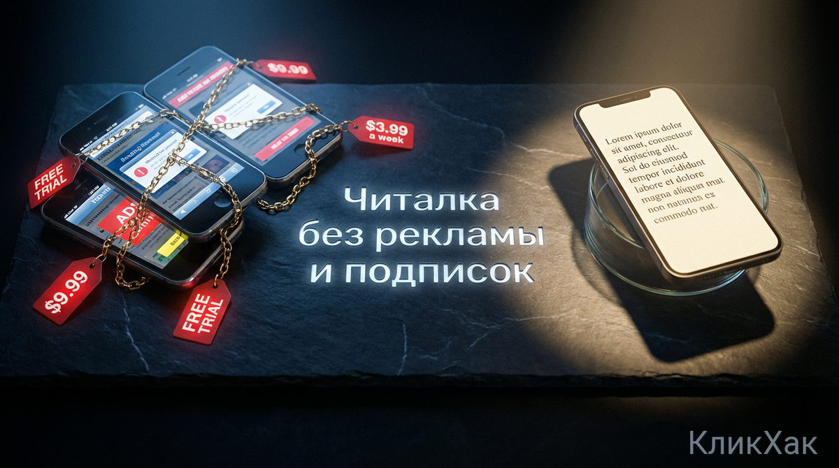 Одна читалка вместо трёх платных