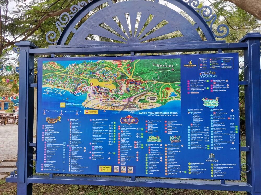 Карта парка развлечений VinWonders Nha Trang
