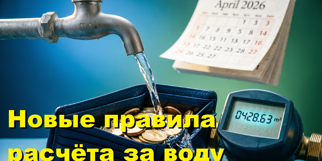 А ваша плата за воду вырастет? С апреля 2026 — новые правила расчётов по счётчикам