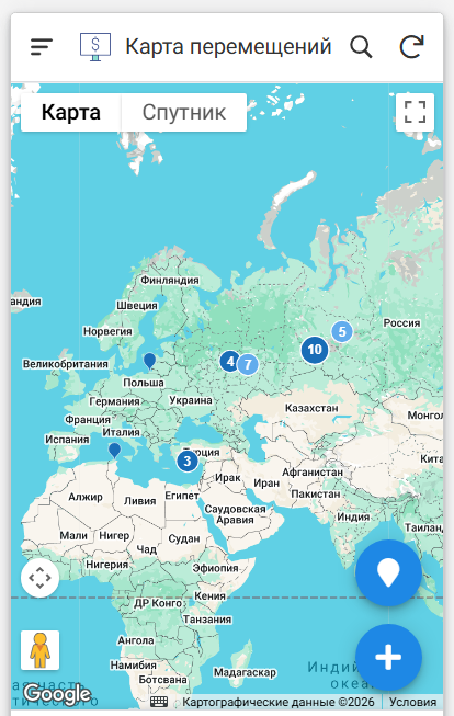 Пример использования карты