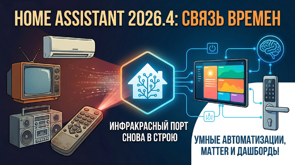 Обновление Home Assistant 2026.4: Инфракрасный порт снова в строю