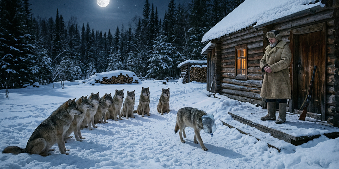 Стая диких волков окружила избу отшельника глухой ночью. То, что вожак принес к порогу человека , изменило его жизнь навсегда...
