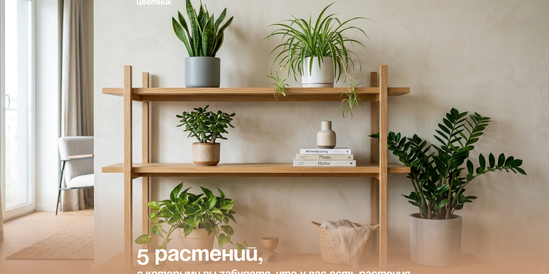 5 неприхотливых комнатных растений, которым не нужен постоянный уход