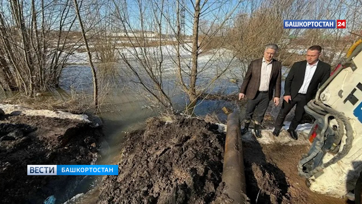    В селе Нагаево под Уфой устранено подтопление дороги