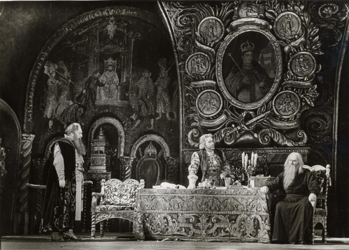 Мусоргский М.П. оп. «Хованщина». Постановка Большого театра Союза ССР 1950 г. Постановка Л.В. Баратова. Из фондов Российского национального музея музыки.