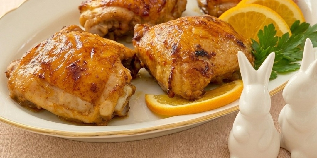 Куриные бёдра в апельсиновом соусе: 2 способа запекания