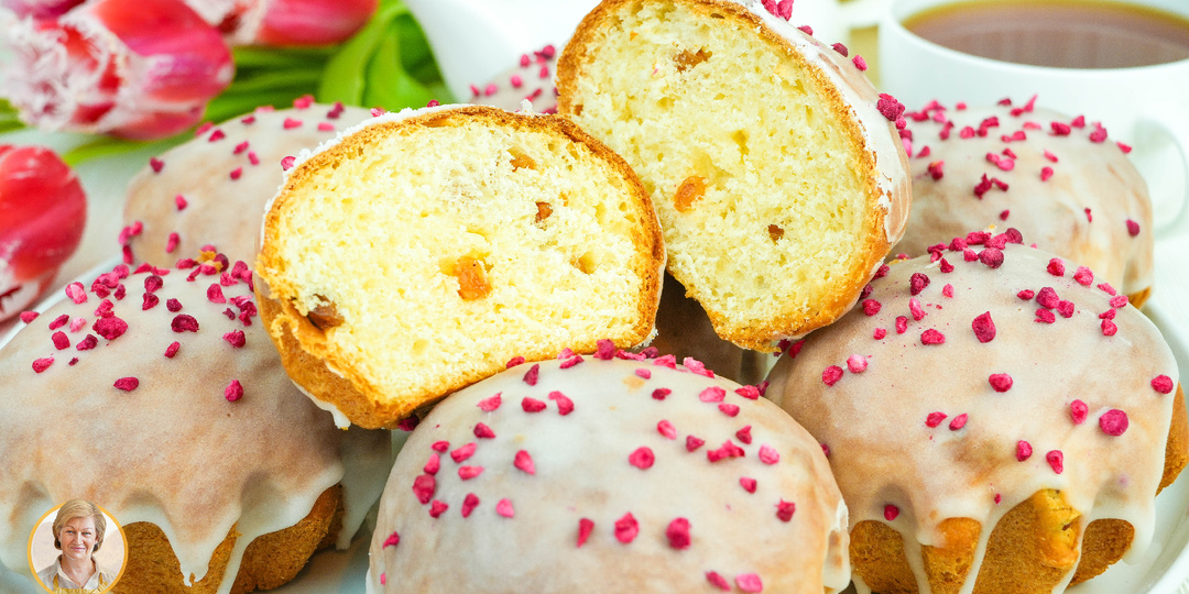 Эти булочки исчезают за минуты! Пасхальная выпечка с изюмом и сахарной глазурью