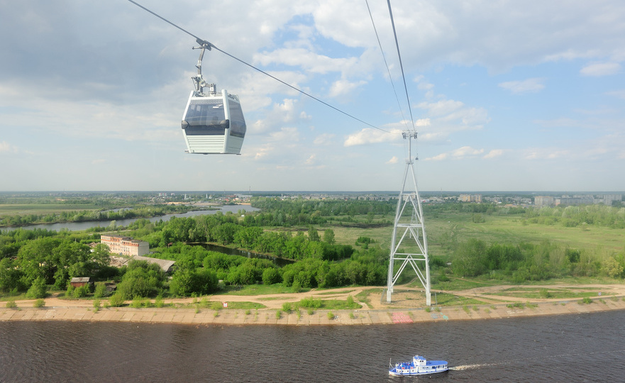 Над Волгой на высоте 30-этажки: всё о канатной дороге в Нижнем Новгороде