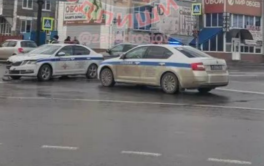    ДТП с патрульной машиной // Фото из социальных сетей