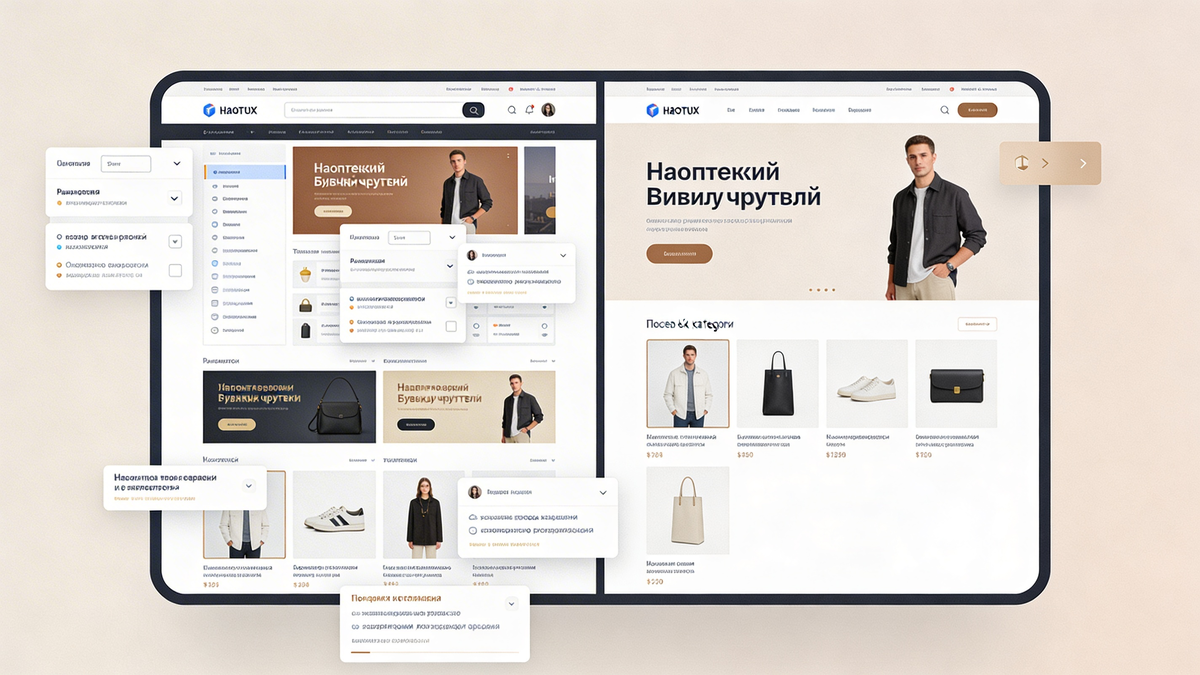 Вот пример загруженного интерфейса интернет-магазина: много элементов борются за внимание, и глаз не знает, за что зацепиться