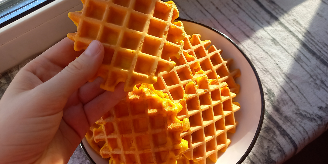 Как приготовить тыквенные вафельки в мини-вафельнице