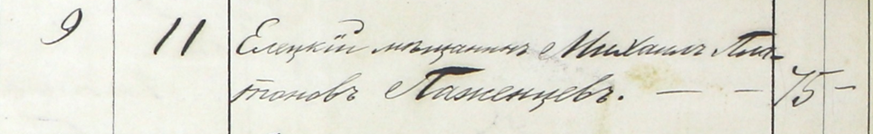 Метрическая книга Сретенской церкви г.Елец 1894 года