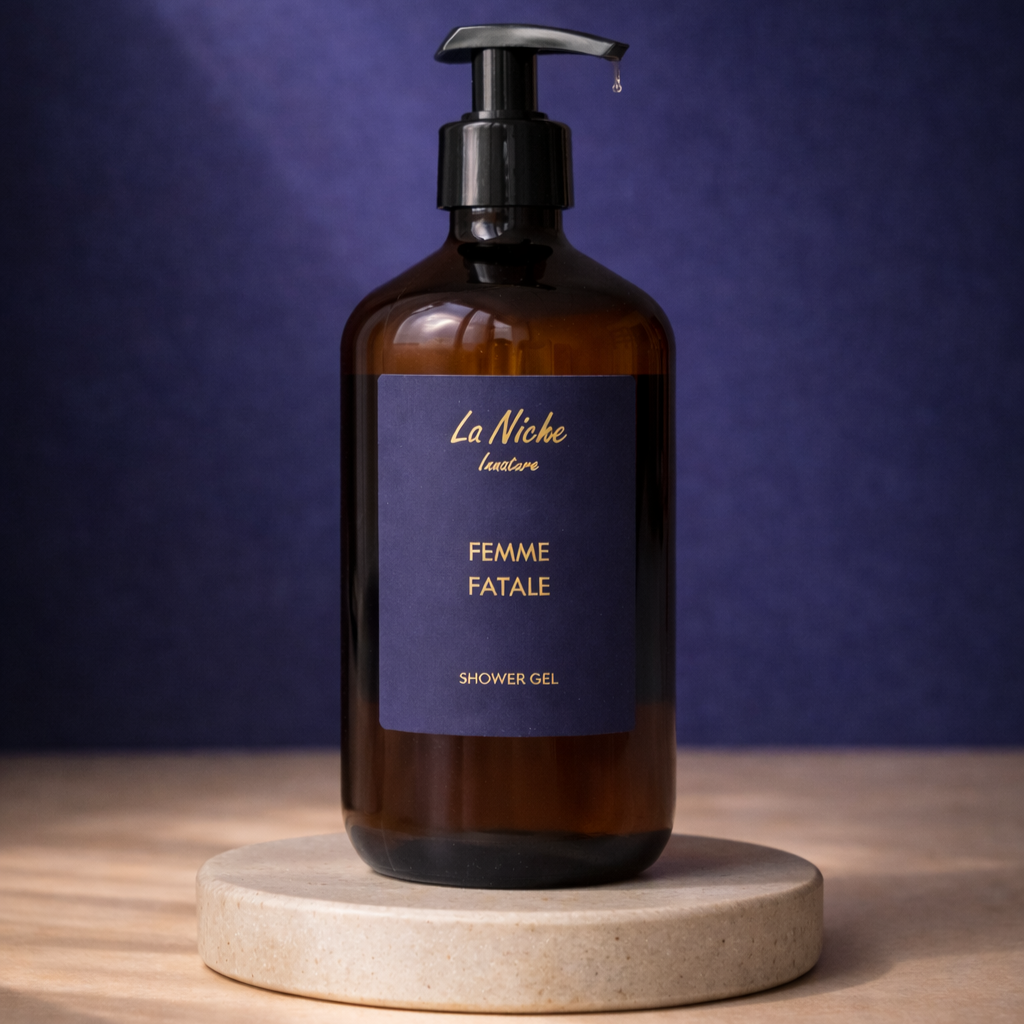 Гель для душа и крем для тела и рук, крем-мыло для рук аромат "Femme Fatale" от бренда INNATURE La Niche