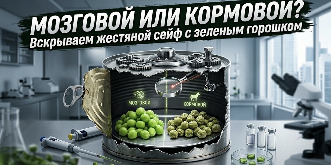Мозговой или кормовой? Вскрываем жестяной сейф с зеленым горошком