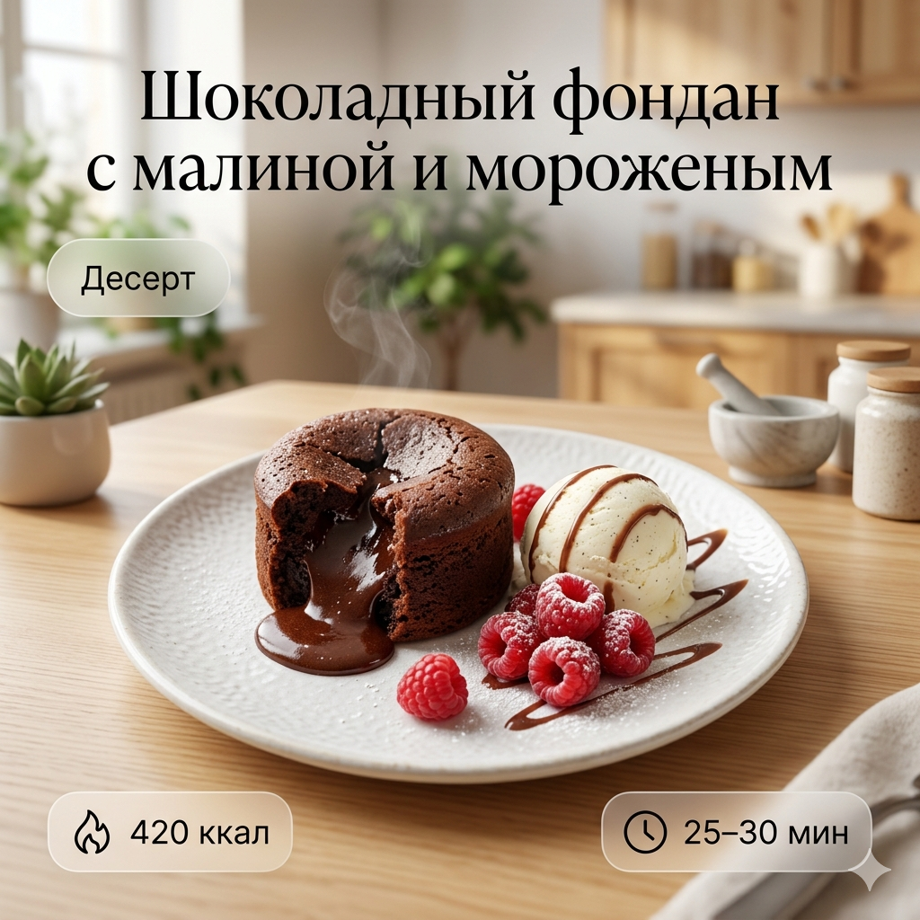 Шоколадный фондан