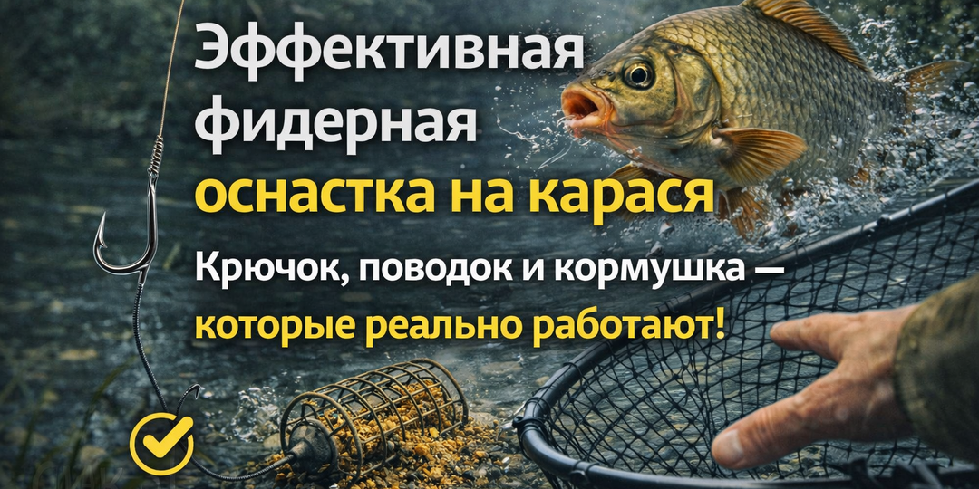 Оснастка фидера на карася — крючок, поводок и кормушка, которые реально работают!