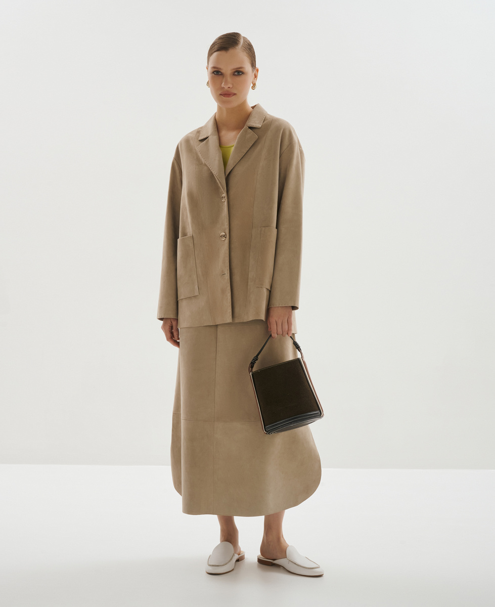 Жакет и юбка из замши Caterina Leman