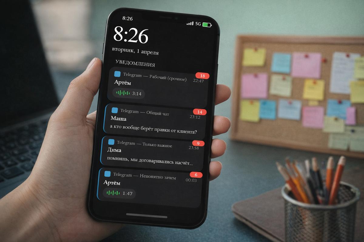 Типичный рабочий чат с утра