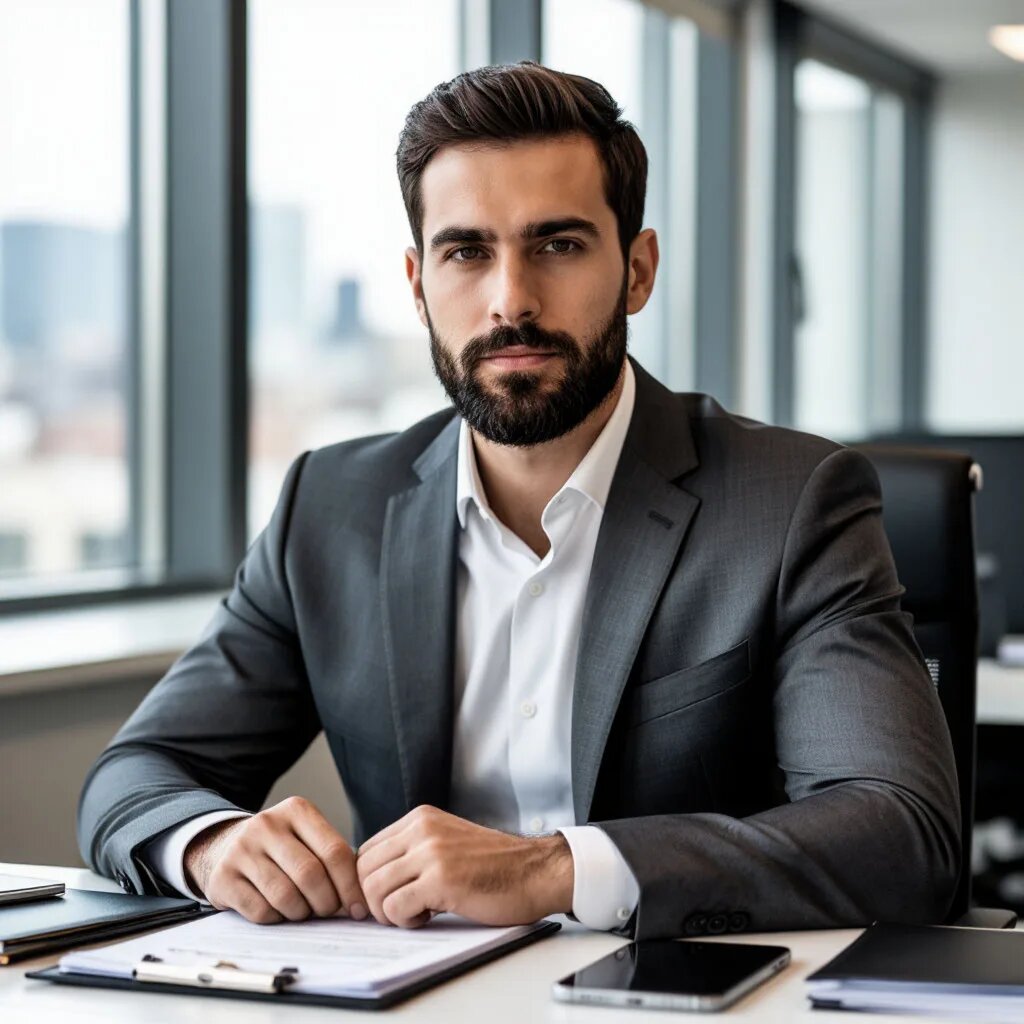 Бизнесмен. Иллюстрация сгенерирована нейросетью 