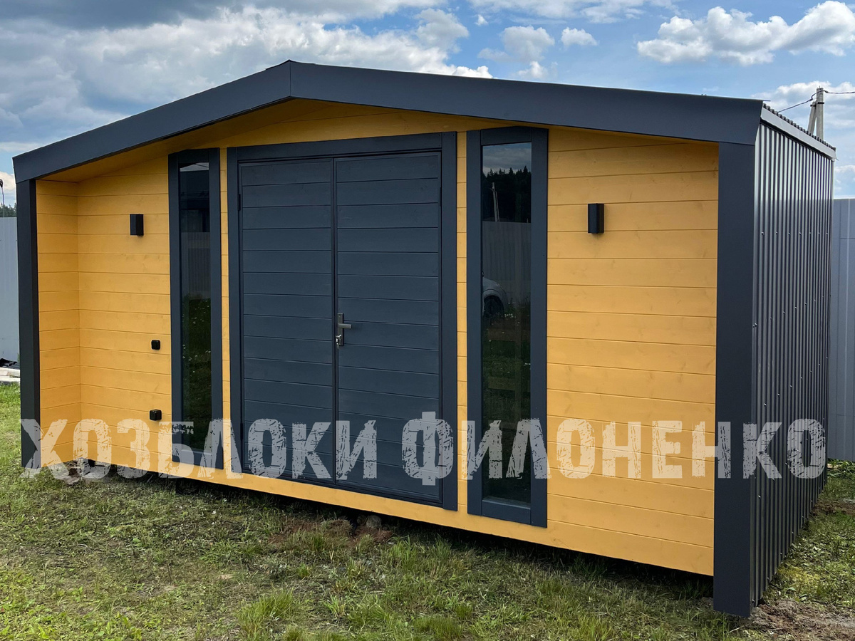 Вагонка цвета "Карамель", профлист графитовый