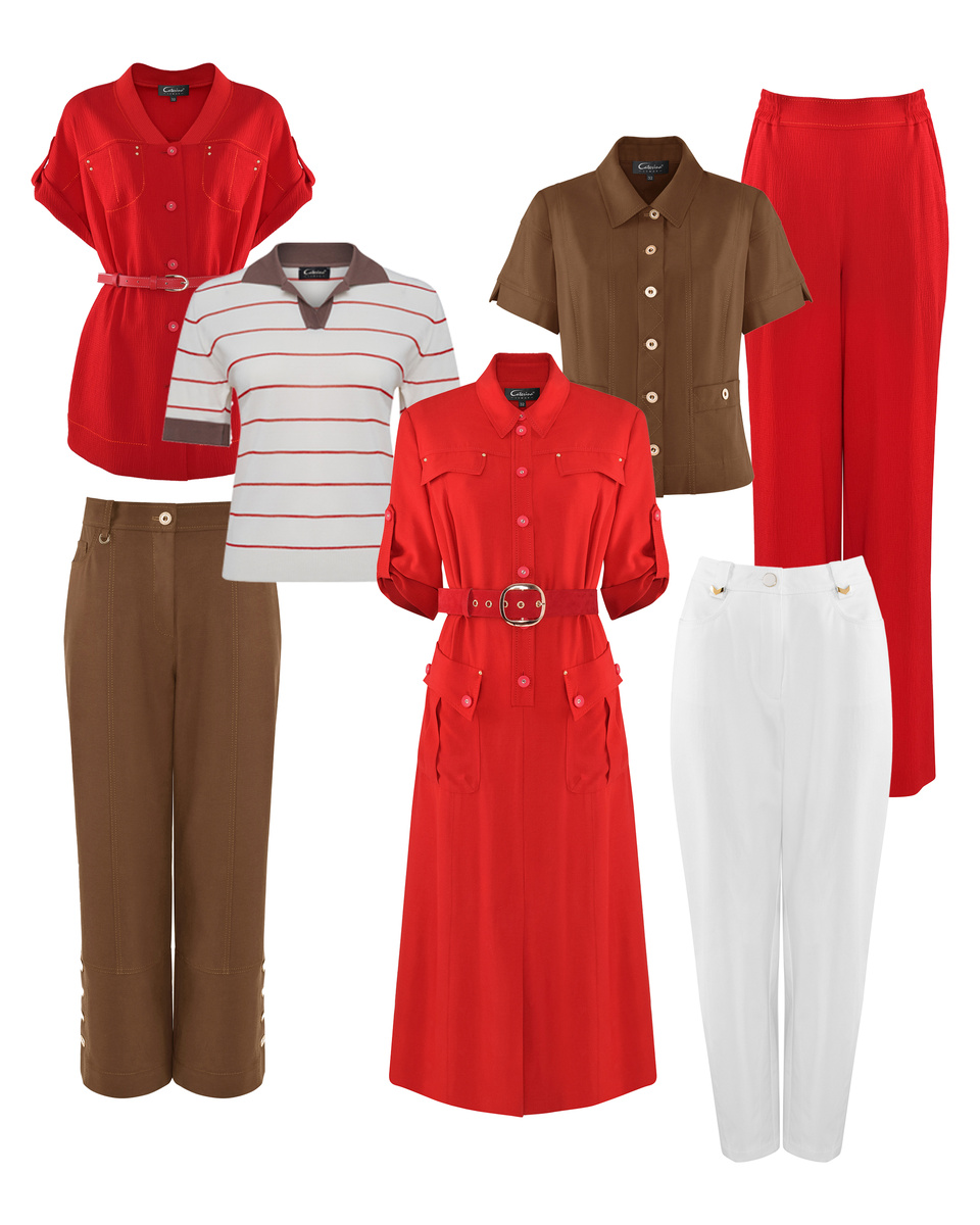 Вводим в гардероб модный коричневый цвет, но не отказываемся от любимого красного