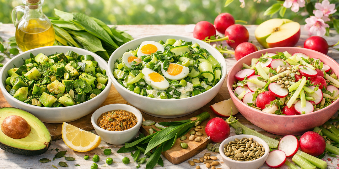 Три весенних салата, которые готовятся за 15 минут — и выглядят как в ресторане. И накормят, и порадуют яркими красками