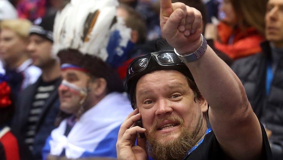    Вилле Хаапасало на хоккейном матче между сборными командами Финляндии и России на XXII зимних Олимпийских играх в Сочи. 2014 год. Автор фото: Сергей Фадеичев/ИТАР-ТАСС