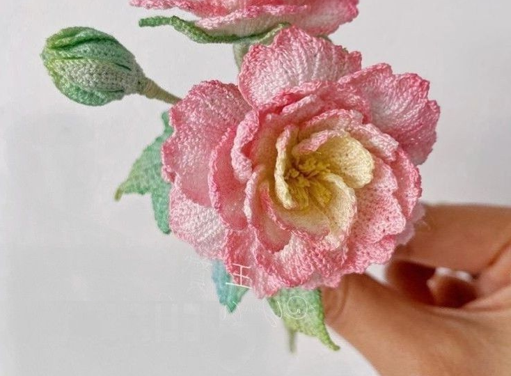 Вязаные цветы крючком