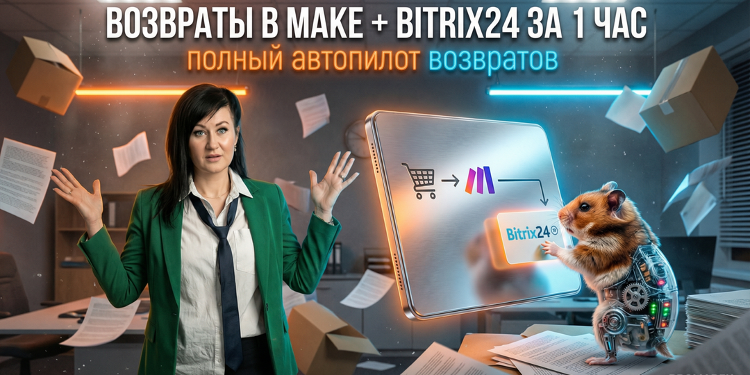 Автоматизация возвратов товаров в Make и Битрикс24 за 1 час