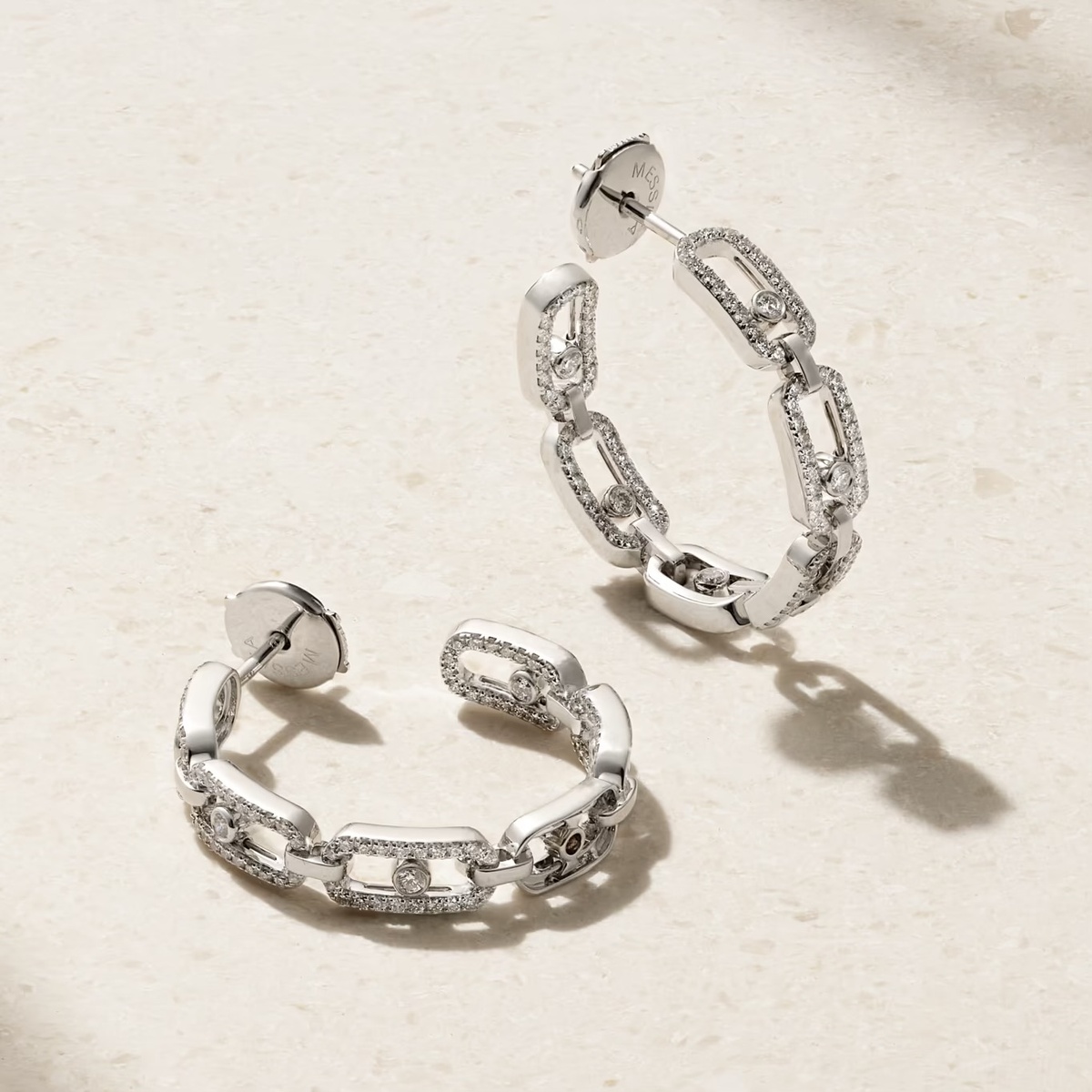 Серьги Messika Move из белого золота с бриллиантами