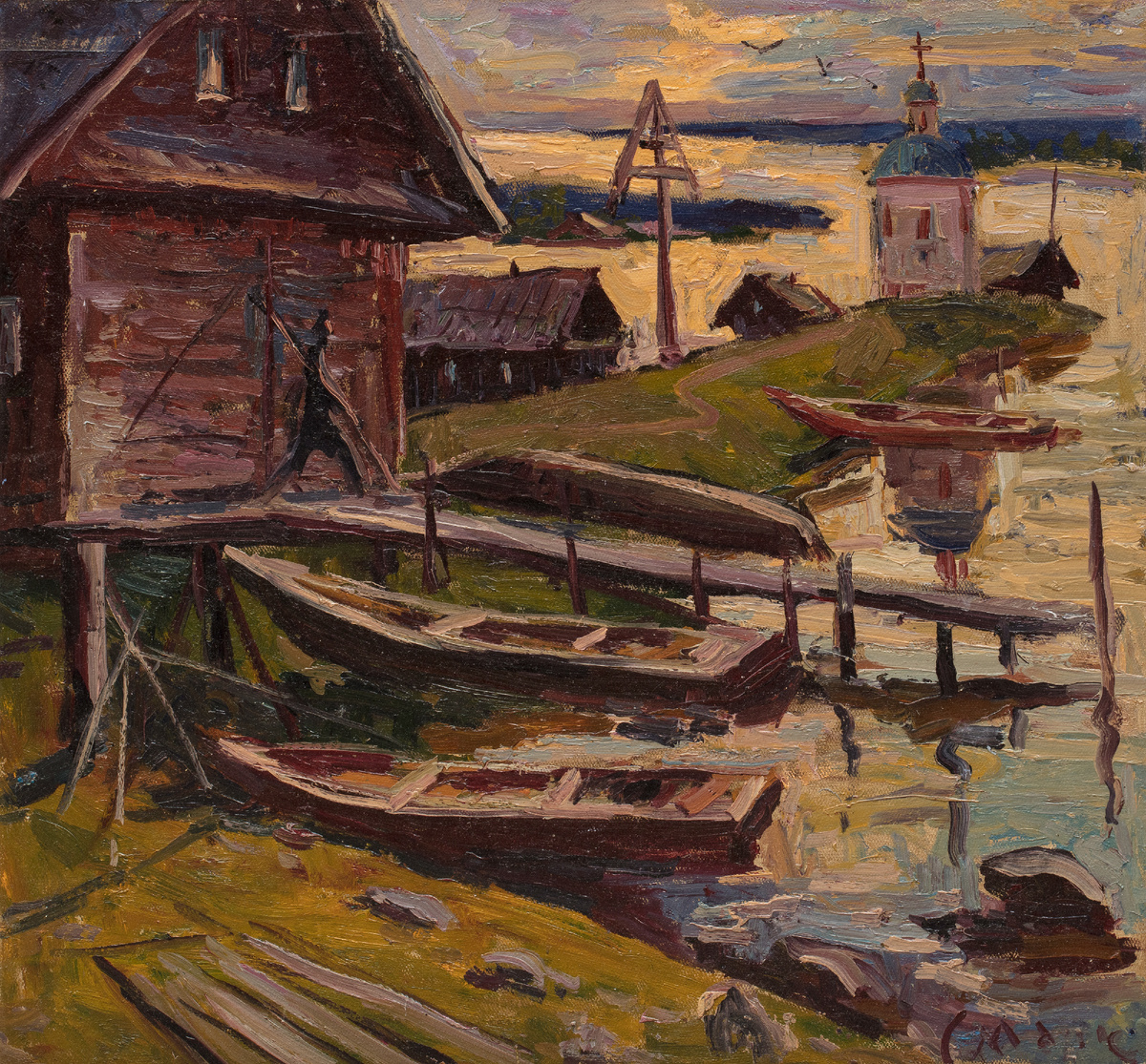 Фото: Марк Смирнов. Белое море. 2025. Холст,  масло. 52 х 49 см. Коллекция галереи АРТ Д5