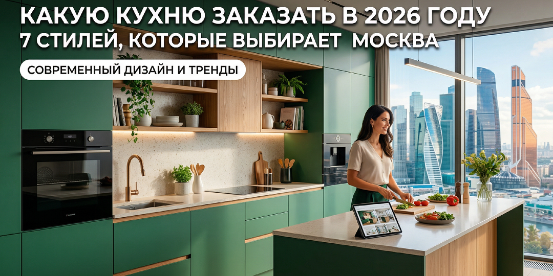 Какую кухню заказать в 2026 году: 7 стилей, которые выбирает Москва