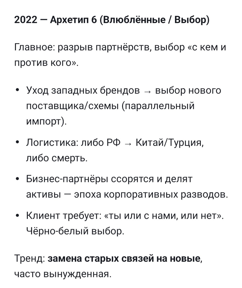 Архетип 2022 года