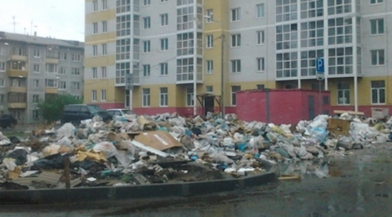 Снег сошёл, открылся мусор по всему городу. 