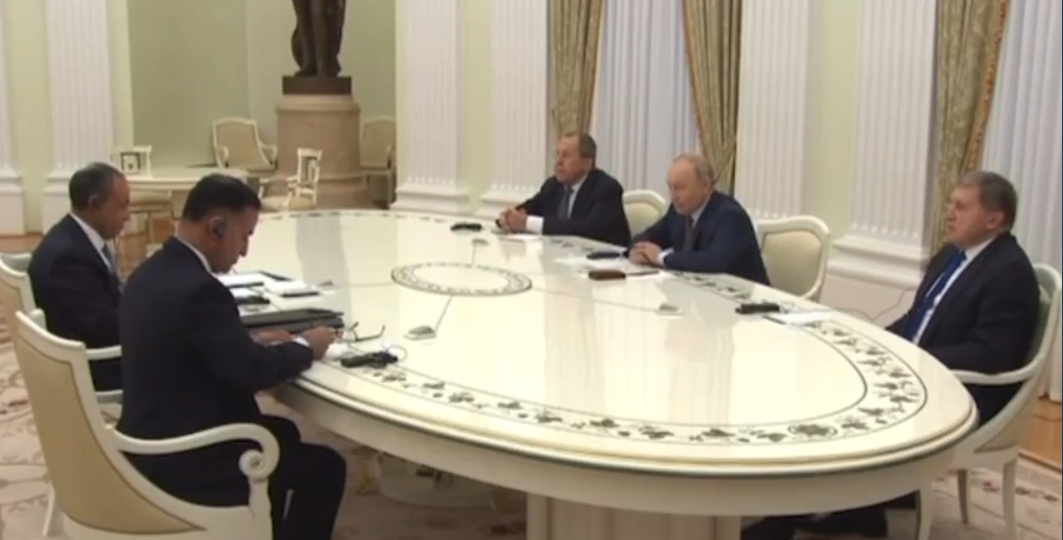 Владимир Путин на встрече с главой МИД Египта Абдельати.