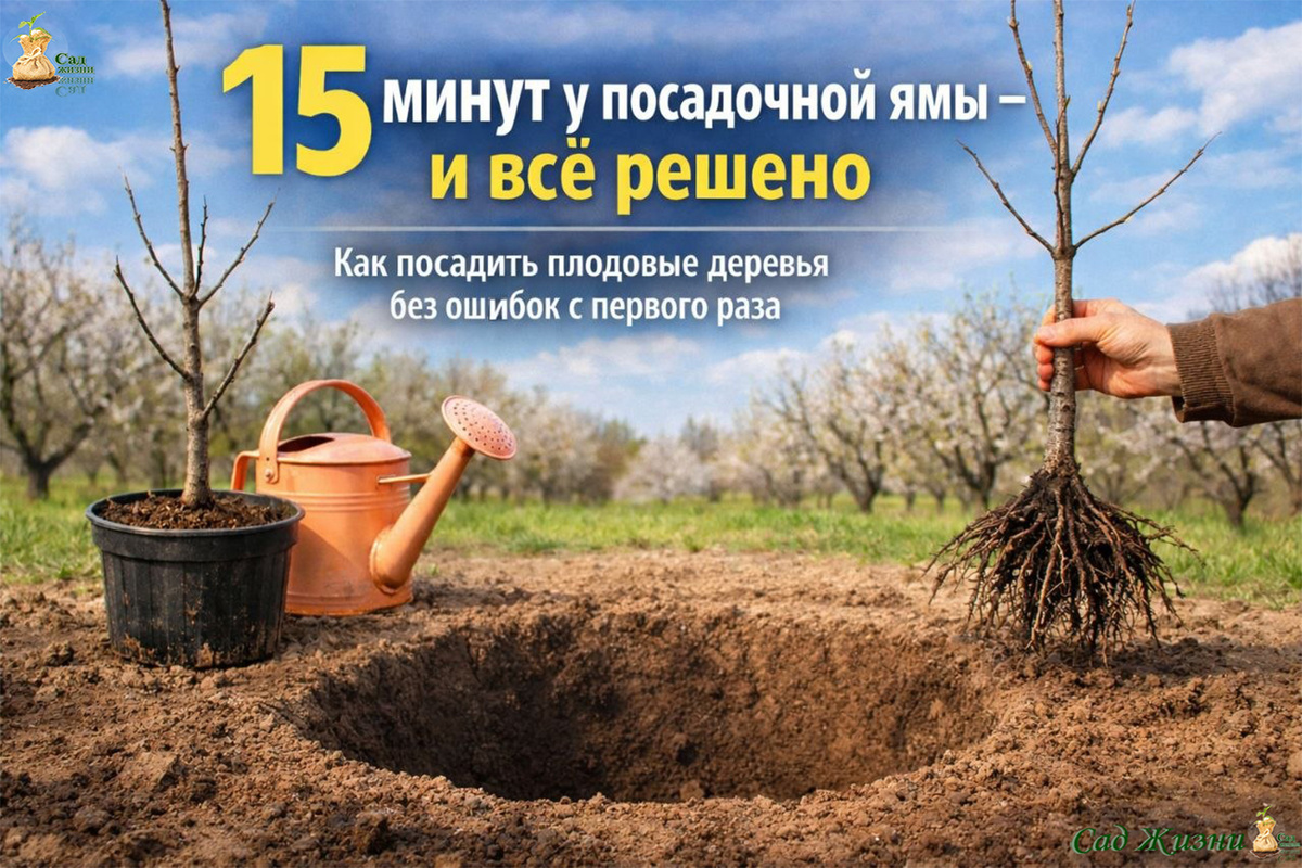 15 минут у посадочной ямы решают судьбу вашего сада
