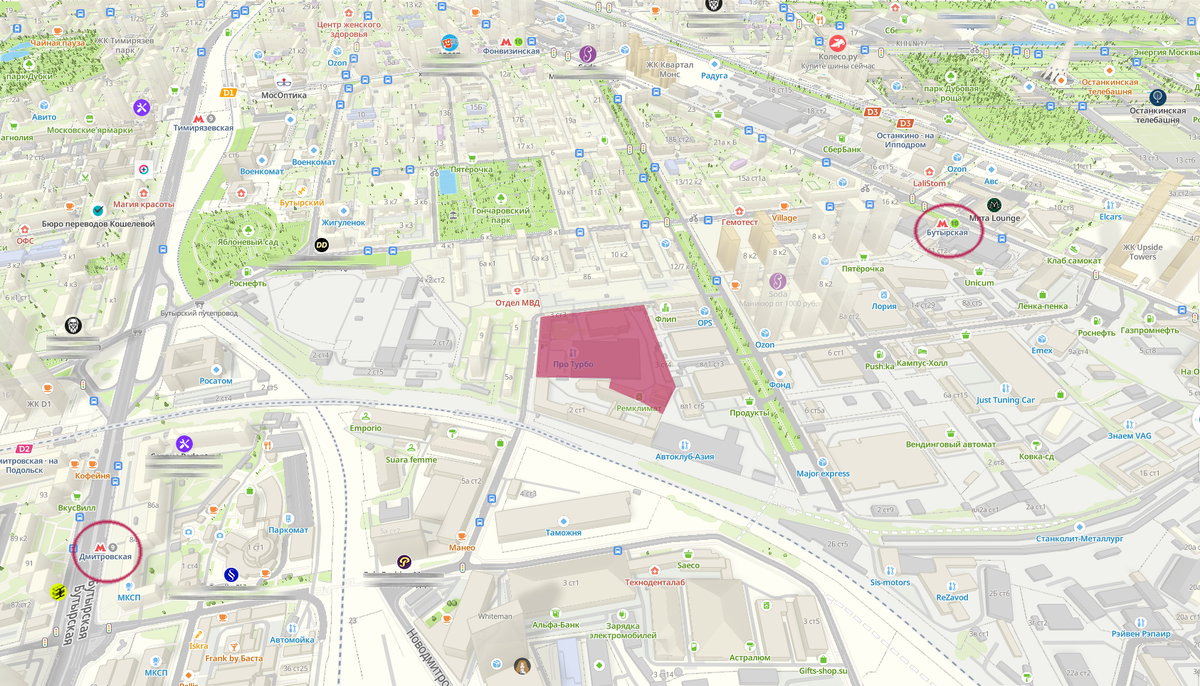 Пятно застройки ЖК Русич-Добролюбов