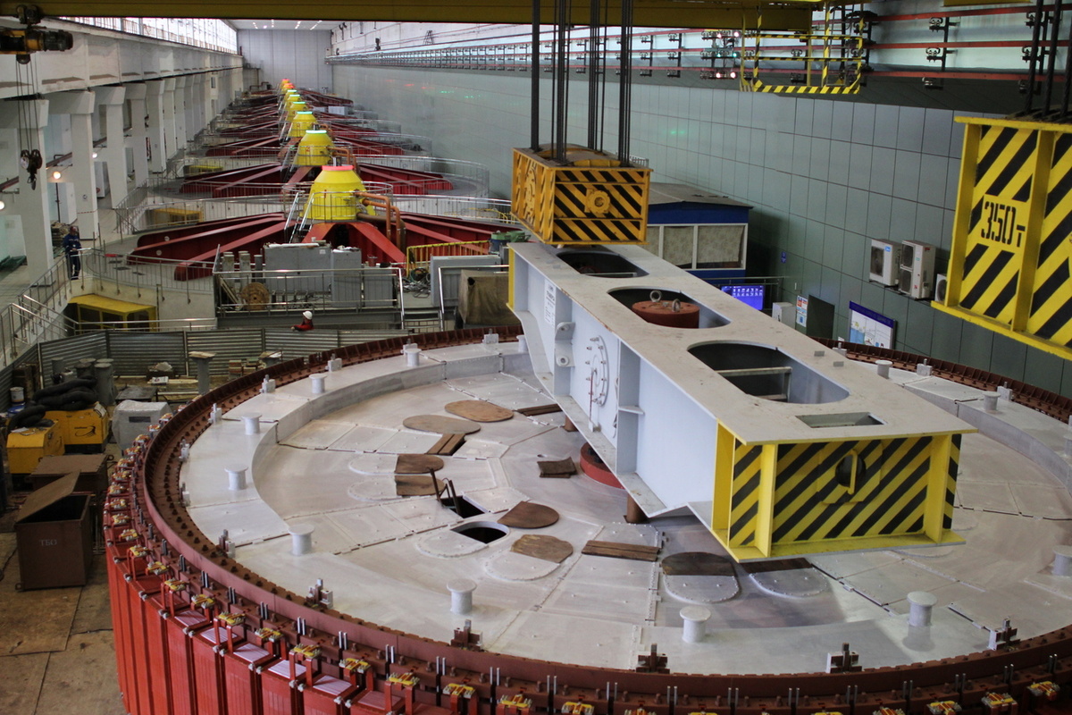 Машинный зал Воткинской ГЭС