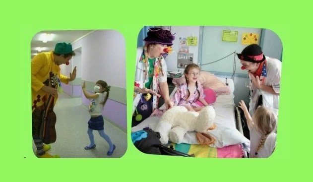 Сеанс смехотерапии в детской больнице