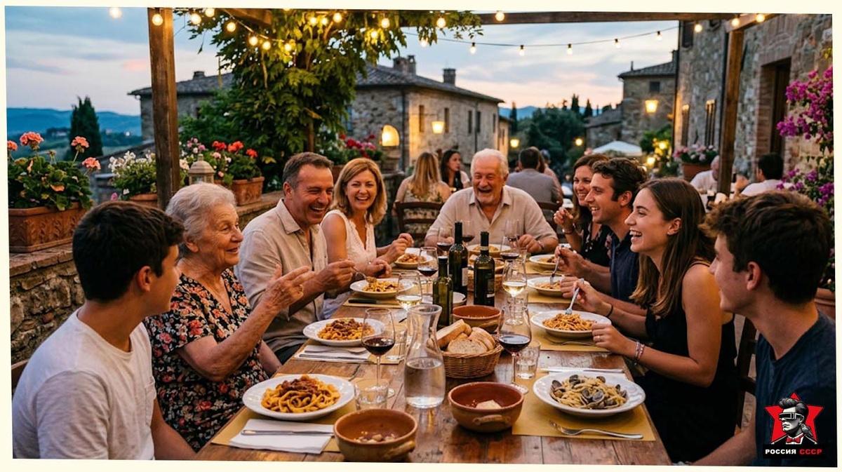 Итальянцы. Ужин