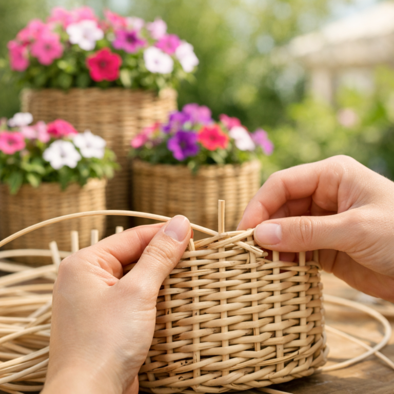    Плетение ротанговых кашпо своими руками Loza