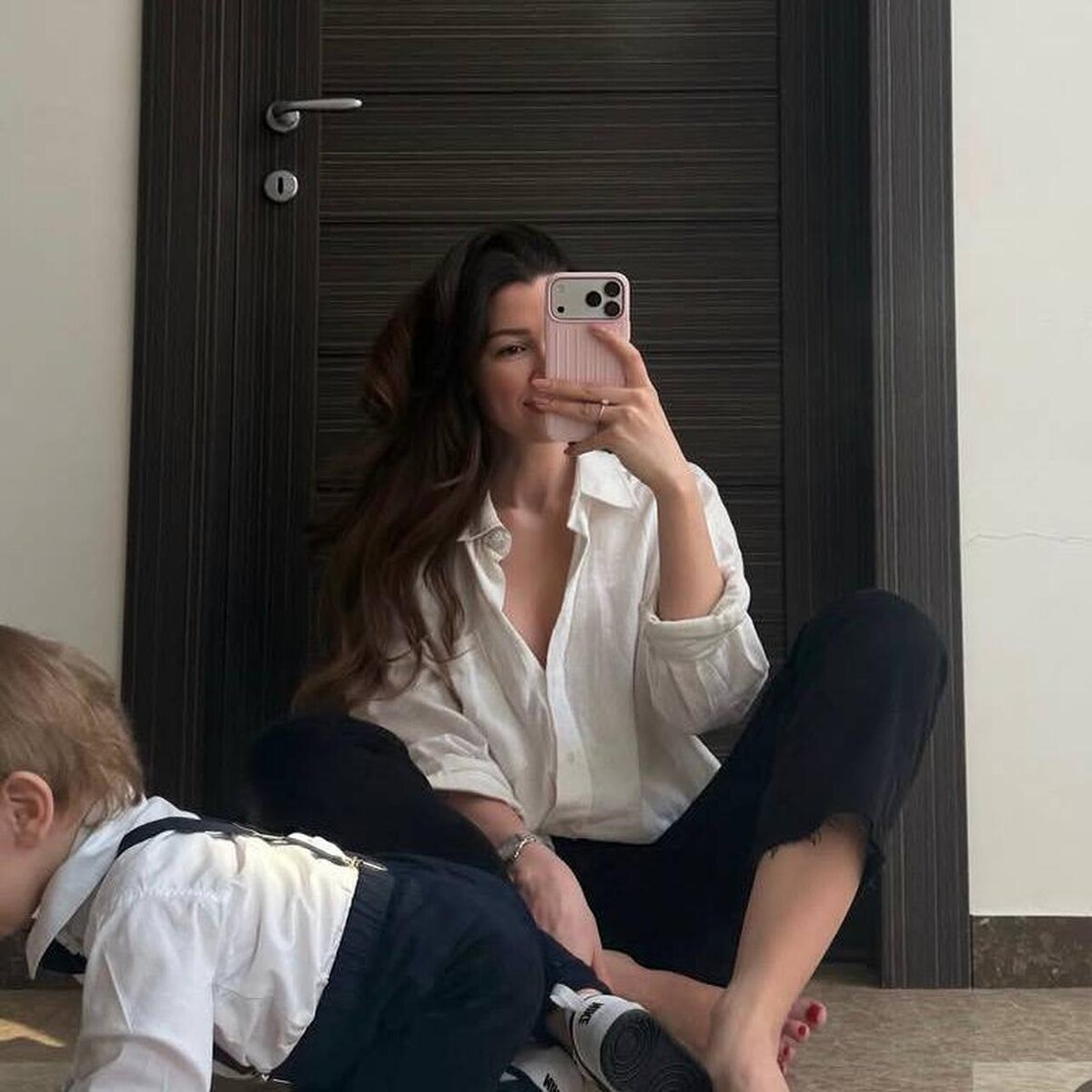    Анна Заворотнюк с сыном Марселем Соцсети