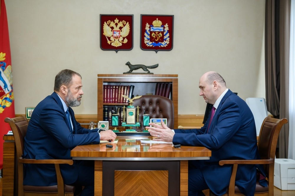    Игорь Комаров и Евгений Солнцев обсудили развитие Оренбуржья